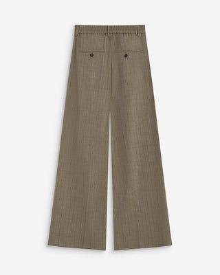 Pantalon tailleur ample ceinture nouable rayure Ardoise
