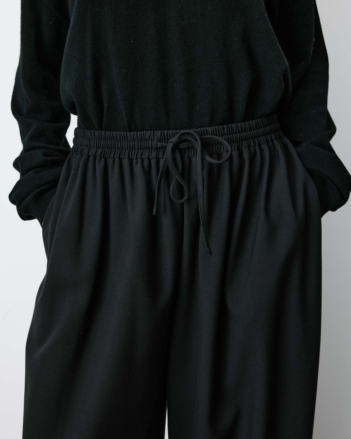High-rise balloon pants noir Aniel