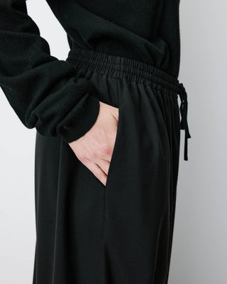 Pantalon ballon taille haute ajustable noir Aniel