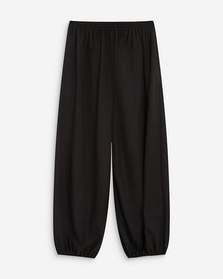 Pantalon ballon taille haute ajustable noir Aniel