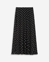 Jupe longue trapèze taille haute pois Analia