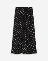 Jupe longue trapèze taille haute pois Analia