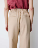 Pantalon tailleur large taille haute beige Alexander