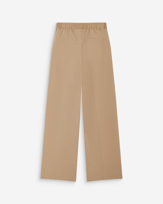 Pantalon tailleur large taille haute beige Alexander