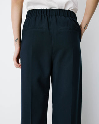 Pantalon tailleur large taille haute marine Alexander
