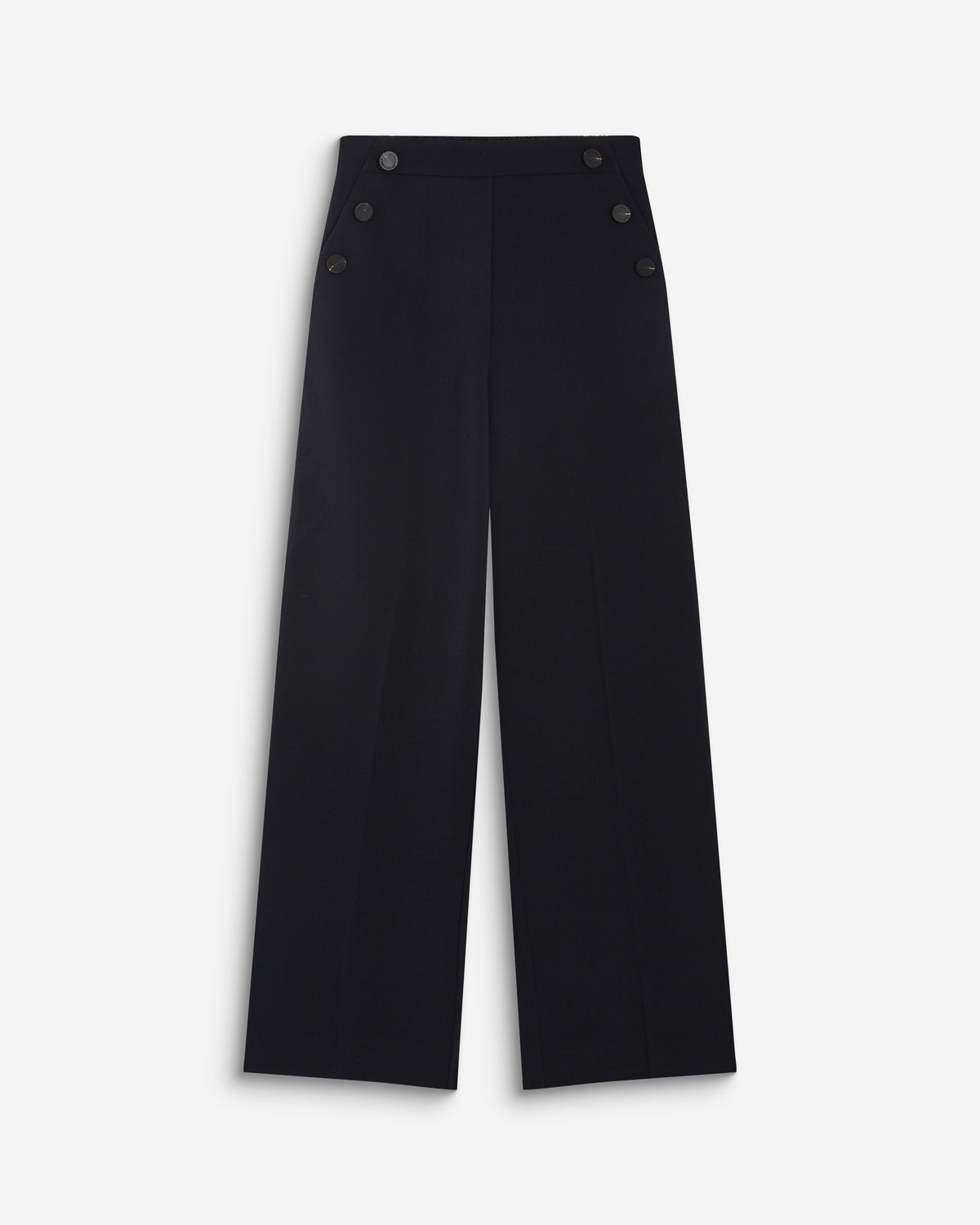 Pantalon tailleur large taille haute marine Alexander