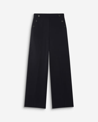 Pantalon tailleur large taille haute marine Alexander