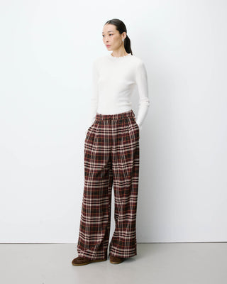 Pantalon tailleur oversize à carreaux cherry Arenzo