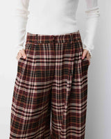 Pantalon tailleur oversize à carreaux cherry Arenzo