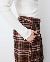 Pantalon tailleur oversize à carreaux cherry Arenzo