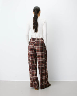 Pantalon tailleur oversize à carreaux cherry Arenzo