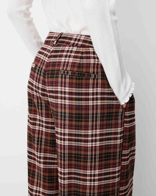 Pantalon tailleur oversize à carreaux cherry Arenzo