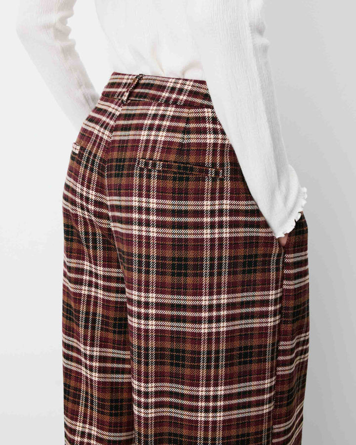 Pantalon tailleur oversize à carreaux cherry Arenzo