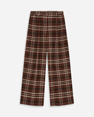 Pantalon tailleur oversize à carreaux cherry Arenzo