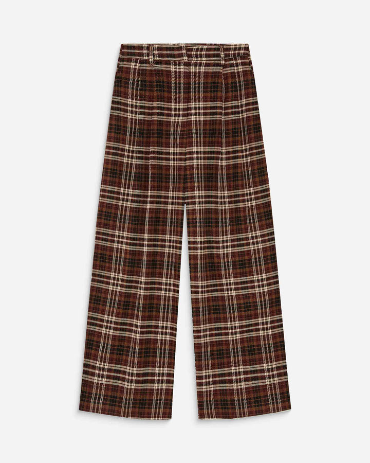 Pantalon tailleur oversize à carreaux cherry Arenzo