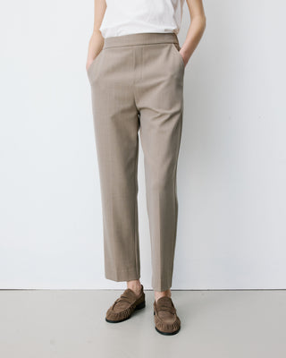 Pantalon cigarette court taille haute beige Armstrong