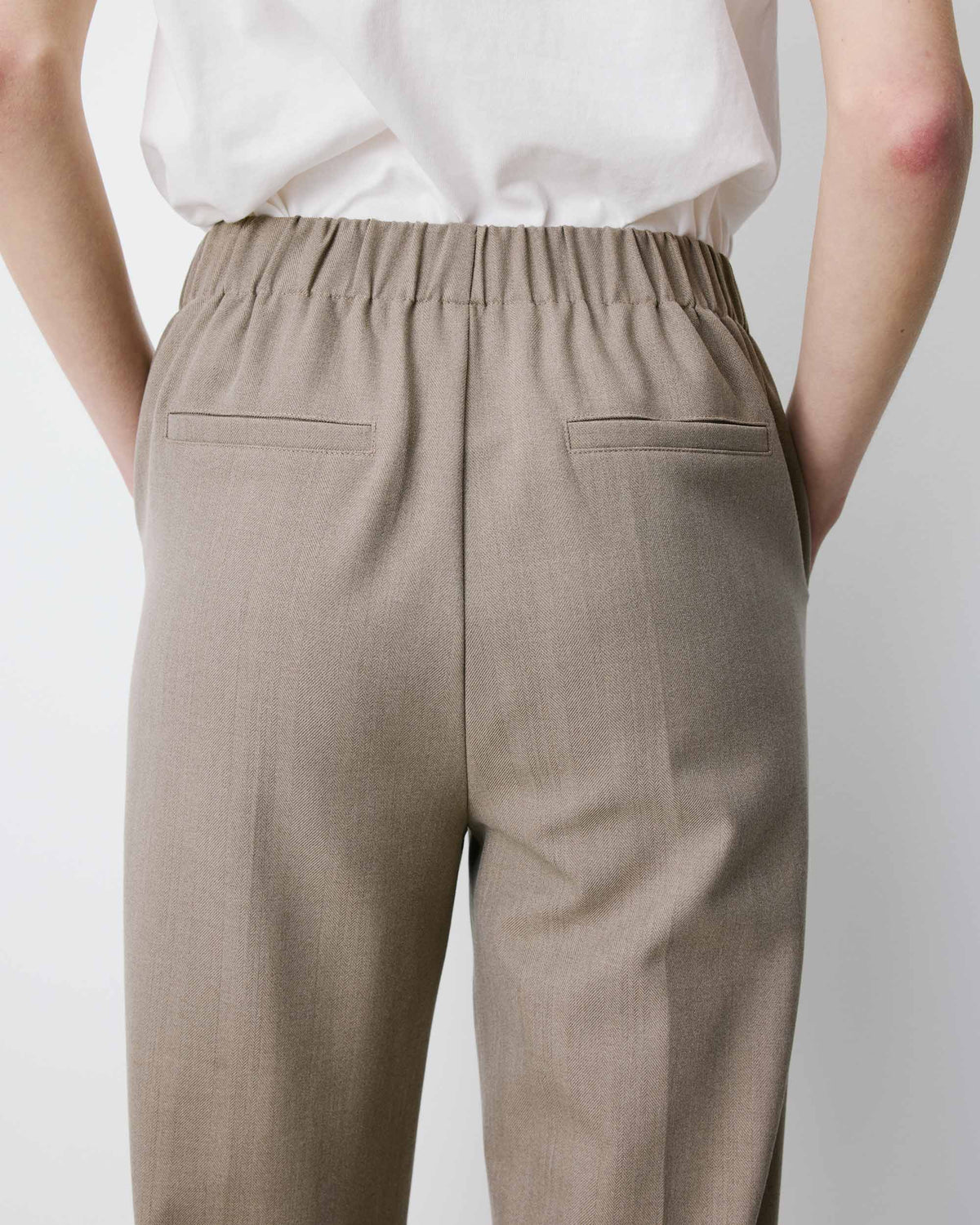 Cigarette gabardine pants beige Armstrong
