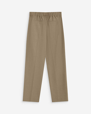 Pantalon cigarette court taille haute beige Armstrong