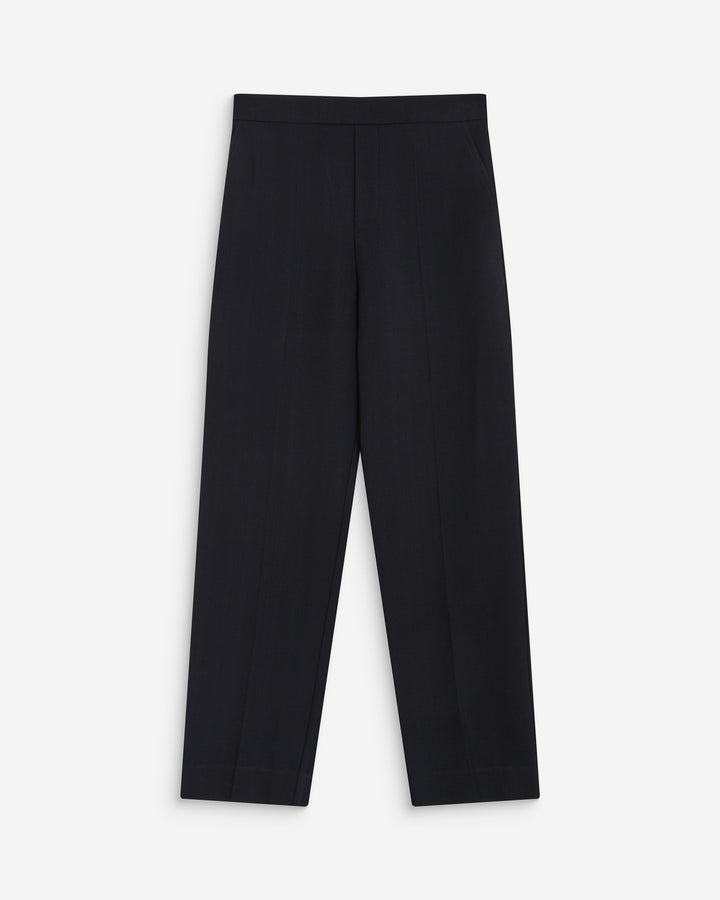 Pantalon cigarette court taille haute marine Armstrong