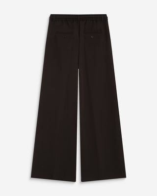 Pantalon tailleur ample ceinture nouable chocolat Ardoise