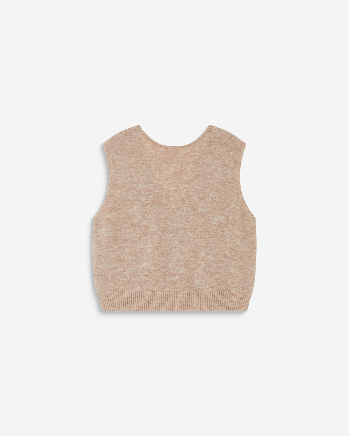 Sleeveless V-neck cardigan beige Nars