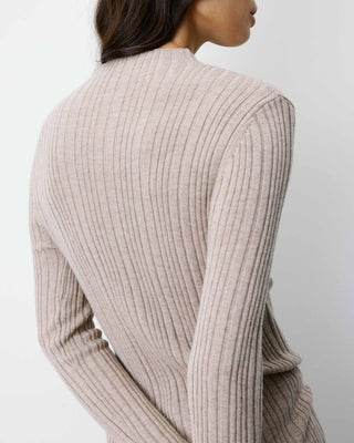 Jersey de punto cuello alto mocha Aloe