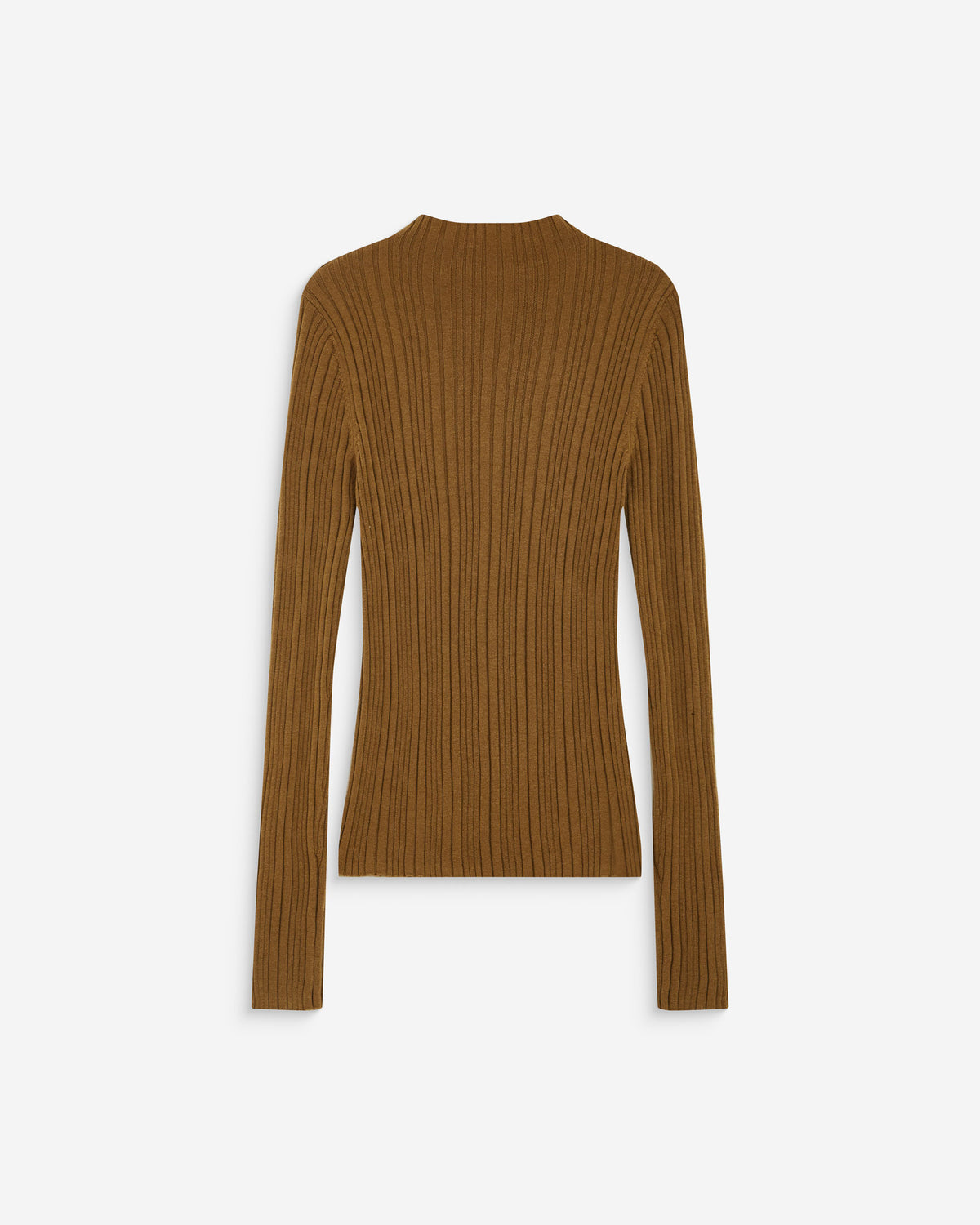 Pull maille fine près du corps col montant olive Aloe