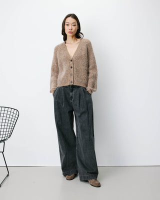 Cardigan oversize manches longues mocha Saluda