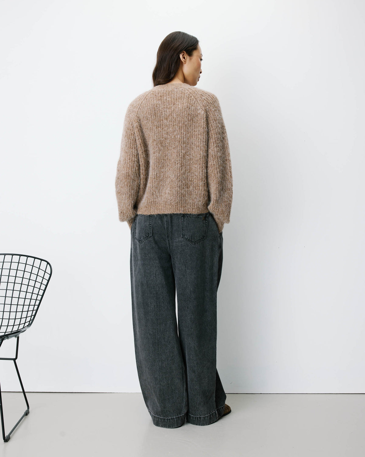 Cardigan oversize manches longues mocha Saluda