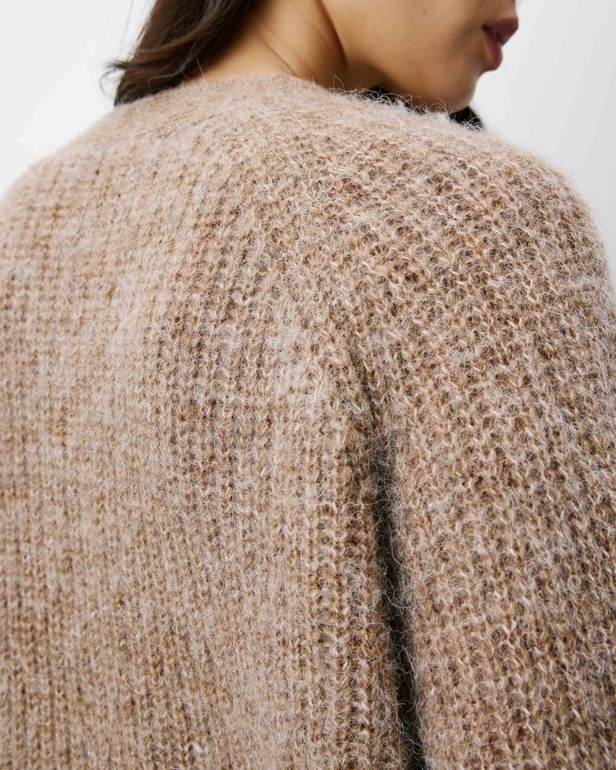 Cardigan oversize manches longues mocha Saluda