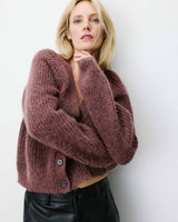 Cardigan oversize manches longues parme Saluda