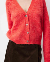 Cardigan oversize manches longues sanguine Saluda