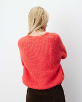 Cardigan oversize manches longues sanguine Saluda