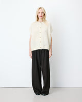 Cardigan loose sans manches col rond vanille Addison