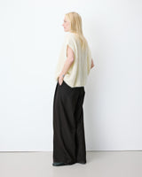 Cardigan loose sans manches col rond vanille Addison