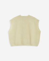 Cardigan loose sans manches col rond vanille Addison