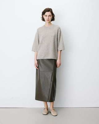 Pull oversize manches 3/4 col rond grege Asher