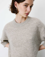 Pull oversize manches 3/4 col rond grege Asher