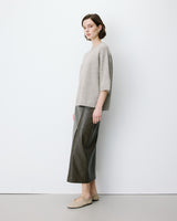 Pull oversize manches 3/4 col rond grege Asher