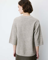 Pull oversize manches 3/4 col rond grege Asher
