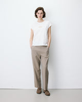 Cotton short-sleeve slogan T-shirt ivoire Atlas