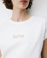 Cotton short-sleeve slogan T-shirt ivoire Atlas