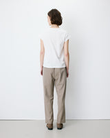 Cotton short-sleeve slogan T-shirt ivoire Atlas