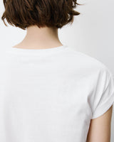 Cotton short-sleeve slogan T-shirt ivoire Atlas