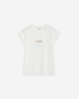 Cotton short-sleeve slogan T-shirt ivoire Atlas