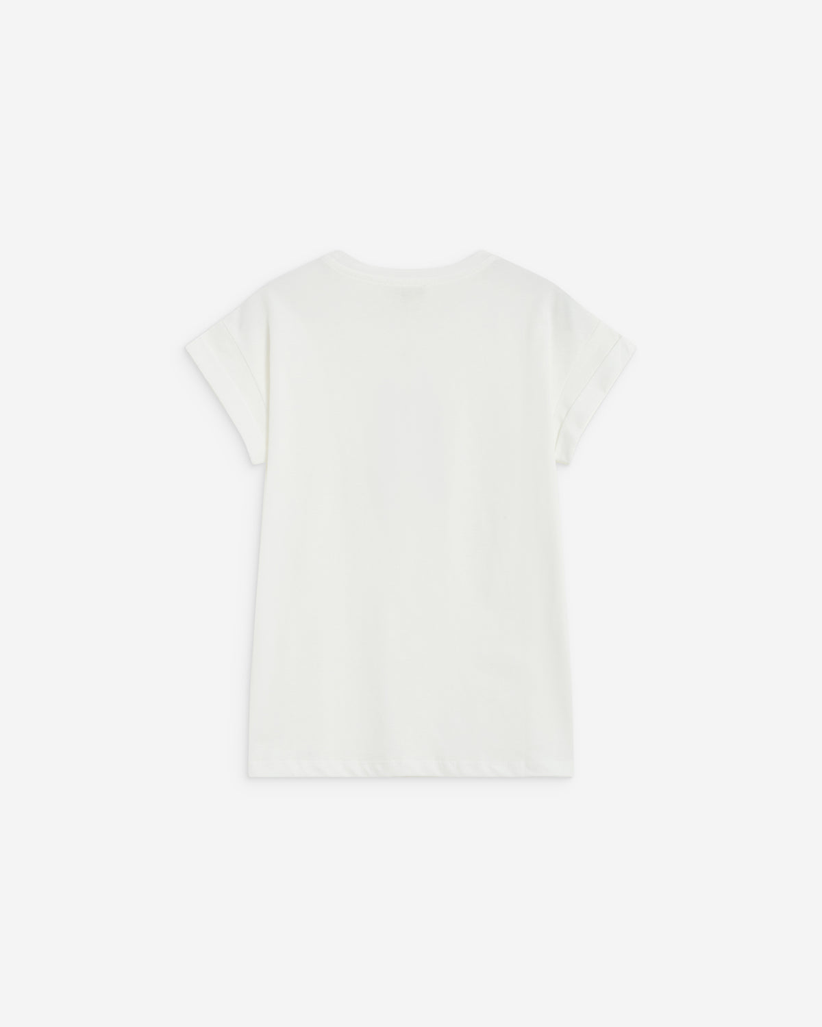 Cotton short-sleeve slogan T-shirt ivoire Atlas