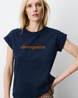T-shirt en coton manches courtes à inscription marine Atlas