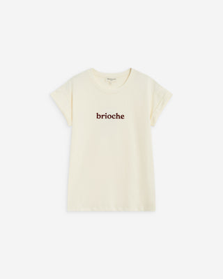 T-shirt en coton manches courtes à inscription sable Atlas