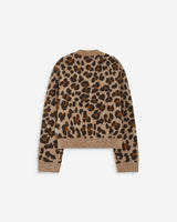 Cardigan manches longues col rond à motif leo Agnes