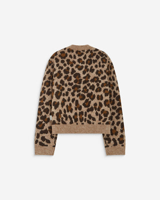 Cardigan manches longues col rond à motif leo Agnes